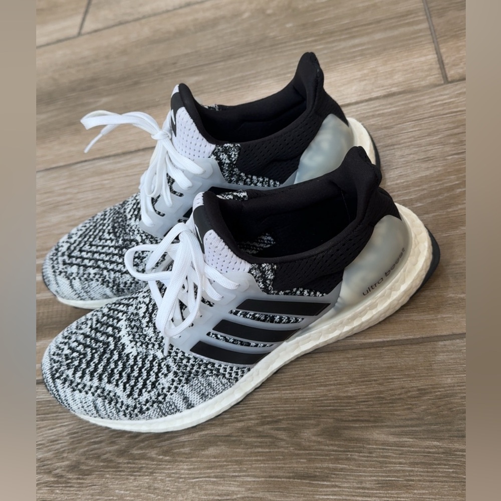 Adidas Ultra Boost Monochrome Knit Running Shoes - Picture 7 of 10
